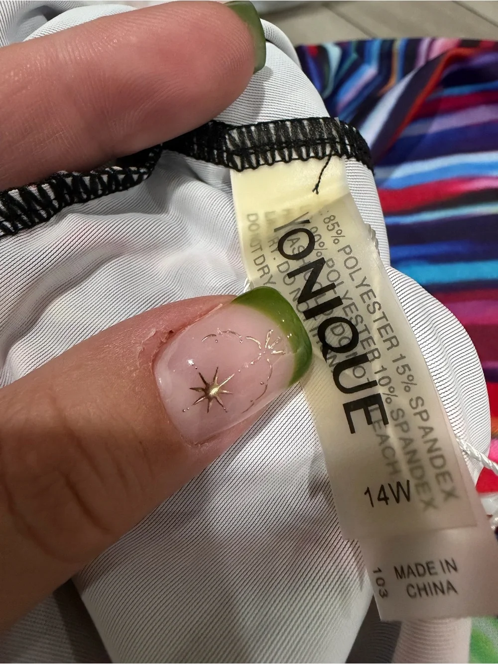 Nique Multicolor Diagonal Stripe Tank Top